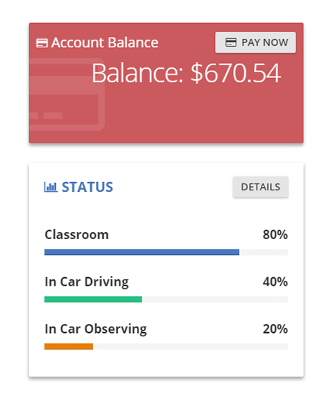 Driving school mobile payments